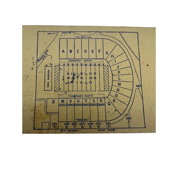 1959 Georgia Tech vs Tennessee Football Ticket Stub Shields-Watkins Field Oct 10 - Picture 3 of 7